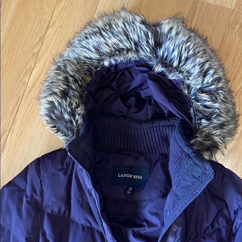 Lands End Maxi long down coat